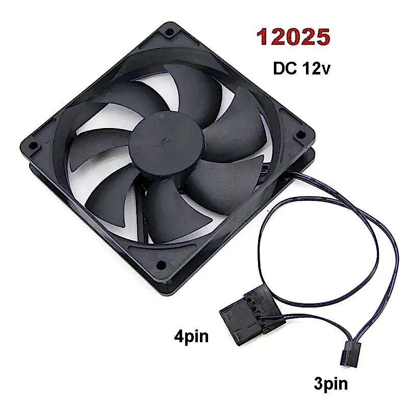 12см DC 12V 3PIN или большой 4PIN Бесстраночный вентилятор Computer Coolcing 12025 120x25 мм вентилятор