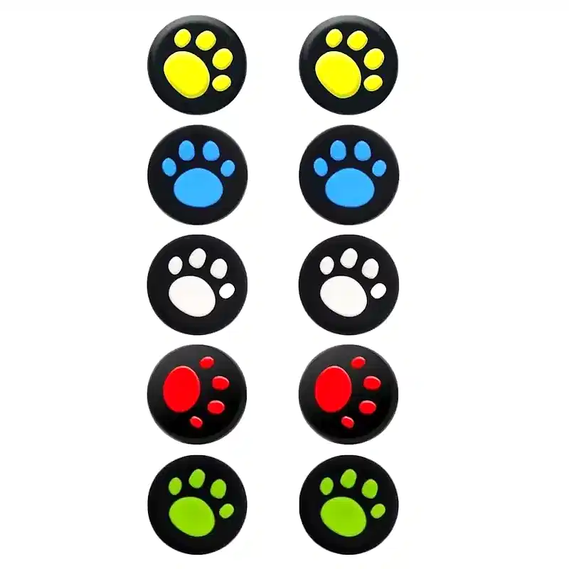 A9BD Кошачья кошачья кошачья кошачья кошачья крышка джойстика с кожей силиконовой кожа подходит для кнопки игрового контроллера палубы Каваи-Киттен