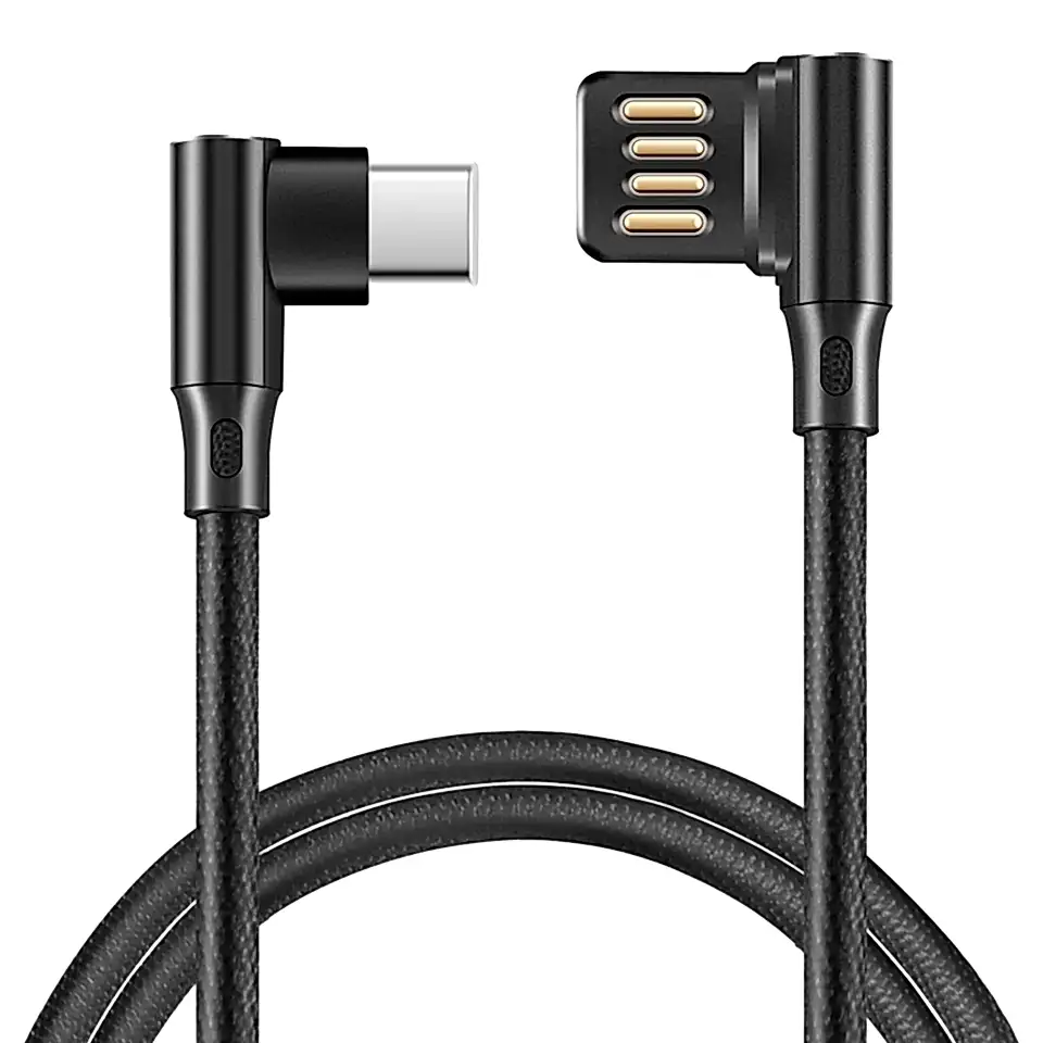 USB-C 3.1 Type-C на левый правой угловой угловой угловой угловой угловой угловой половой кабель USB 2.0 с рукавом для планшета и телефона 15 см.