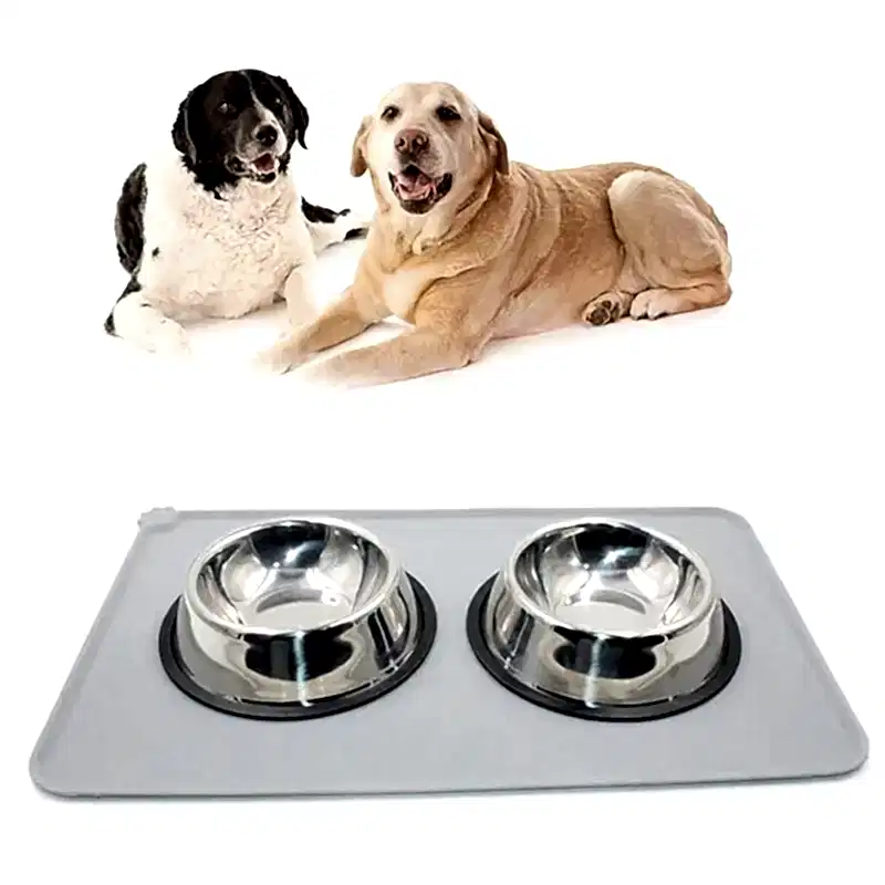 Водонепроницаемый коврик для домашних животных для собачьей кошки с твердым цветом силиконовой корм для домашних животных пьесы пить коврик для собак кормление Placemat легко промывание нетоксично