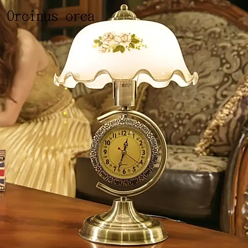 Европейская садовая лампа спальня для спальни прикроватной лампы прикроватной лампы с китайской винтажной свадьбой