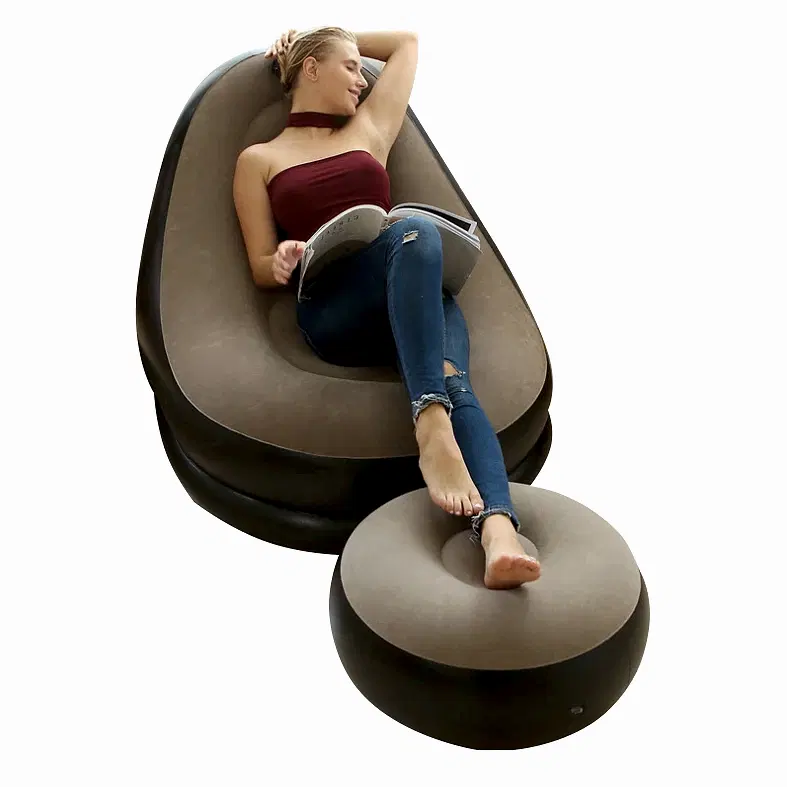 Новый дизайн PVC Flocking Leisure Legless Dofable Cum Cum Bed