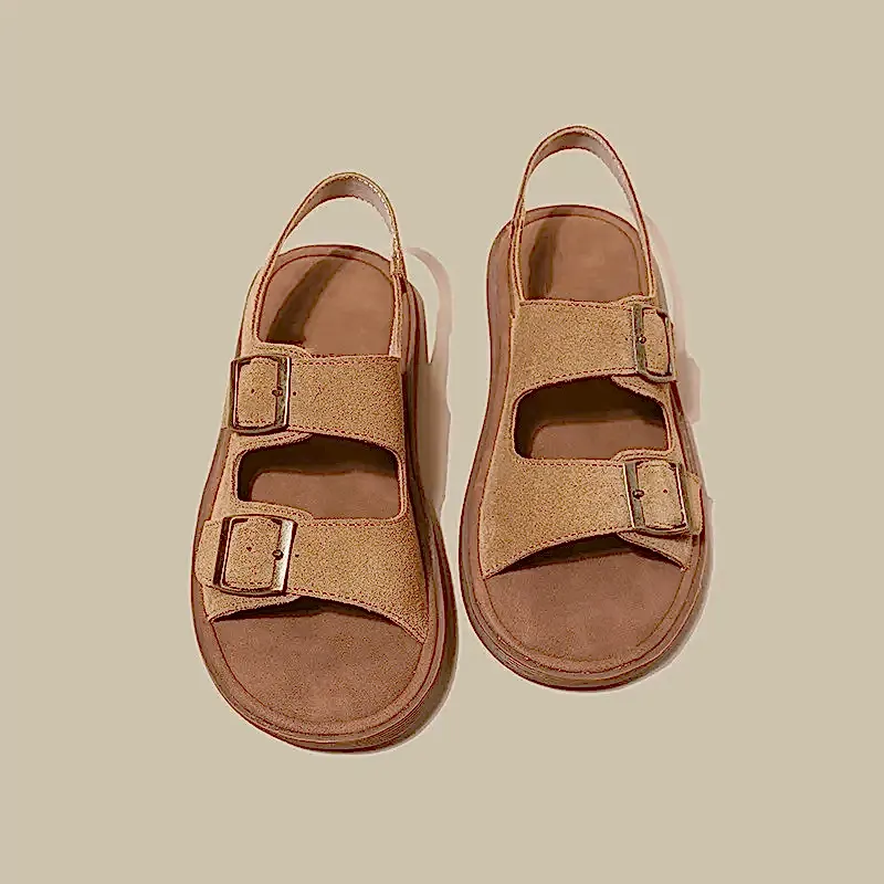 Сандалии платформы женская летняя внешняя одежда 2024 Новые пляжные туфли открыты для повседневной сандалии