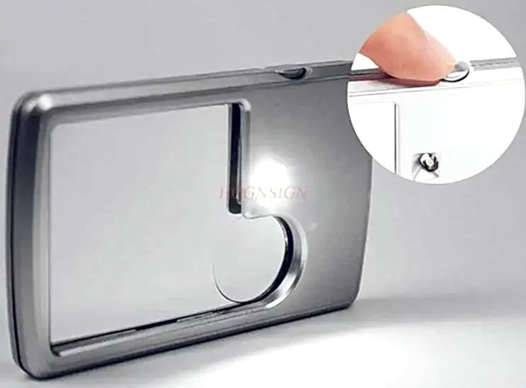 Увеличивающее стекло с лампой LED6 TINE Портативные пожилые ученики дети, держащие увеличенное зеркало тип кармана